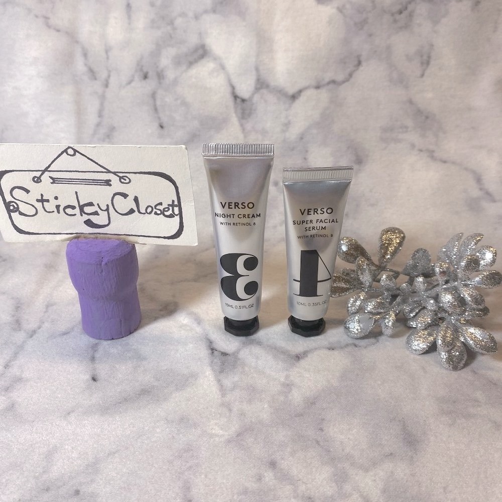 VERSO Skincare Gift Set-Retinol Super Facial Serum & Retinol Night Cream-2pc-NEW
